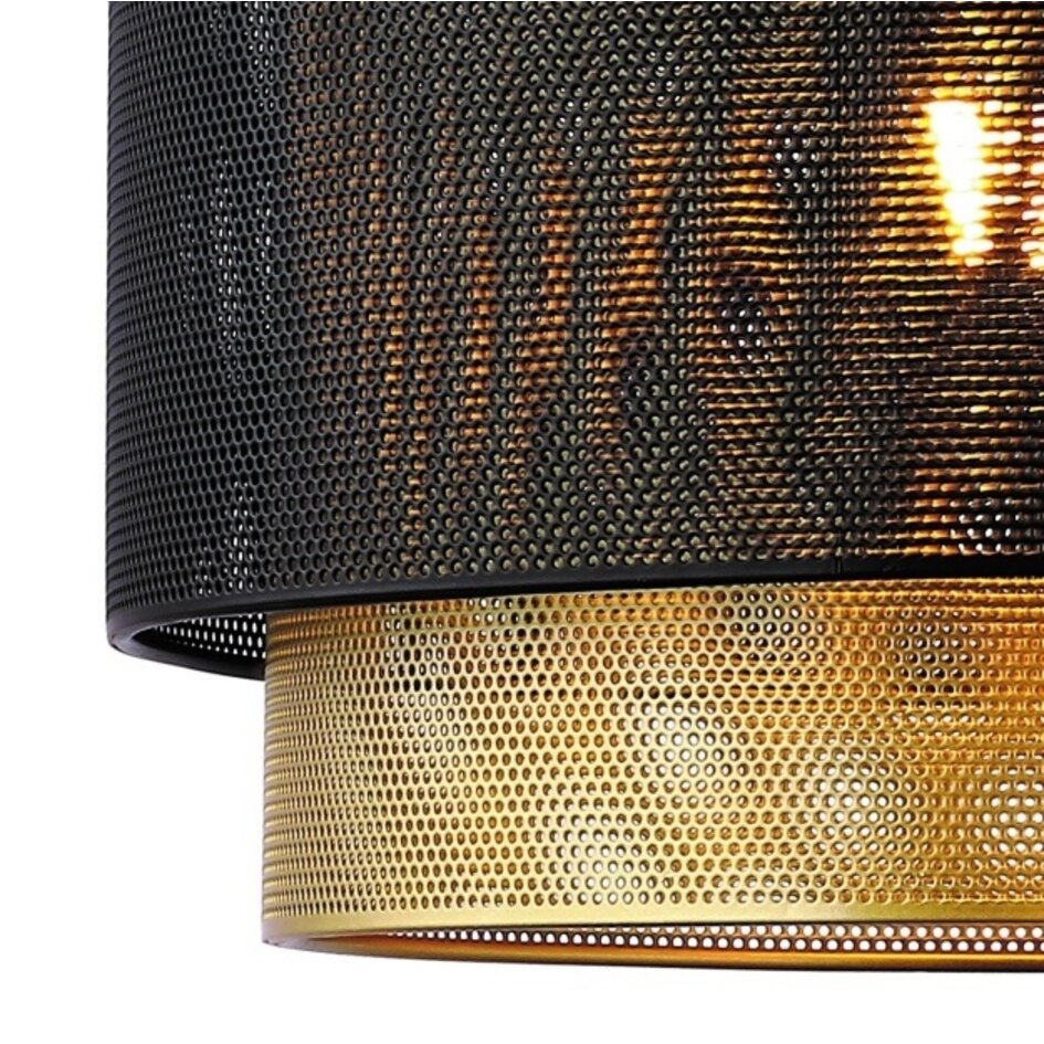 Lampe suspendue Lauren - noir et or