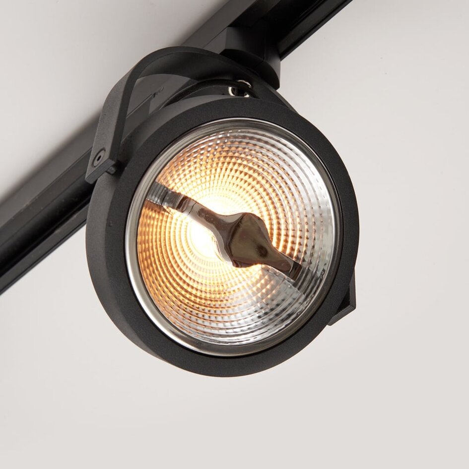 Spot sur rail 1-phase Skaly - noir