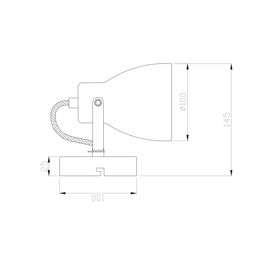 Plafonnier moderne en béton gris - Brutus