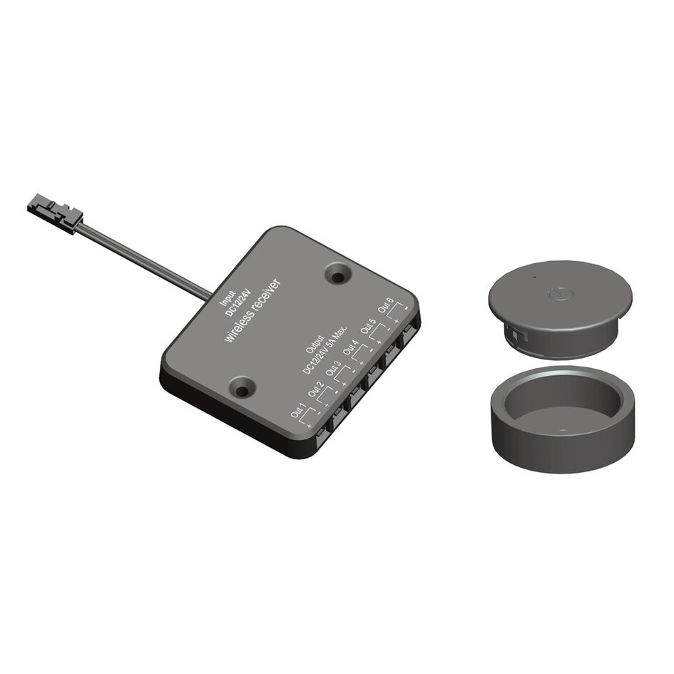 Variateur tactile rond sans fil - éclairage de meuble