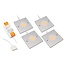 Éclairage de meuble LED Alina kit complet de 4 spots