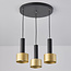 Lampe pendante moderne noire et or, 3 lumières - Chantal