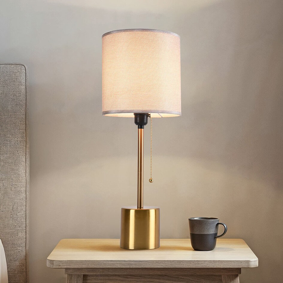 Lampe de table romantique avec abat-jour en tissu - Valence
