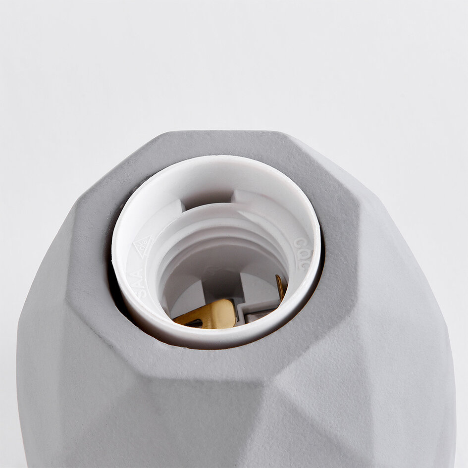 Lampe de table moderne grise avec base en béton - Stockholm