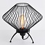 Lampe de table industrielle Spider en métal noir