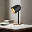 Lampe de table moderne noire avec bois - Spy