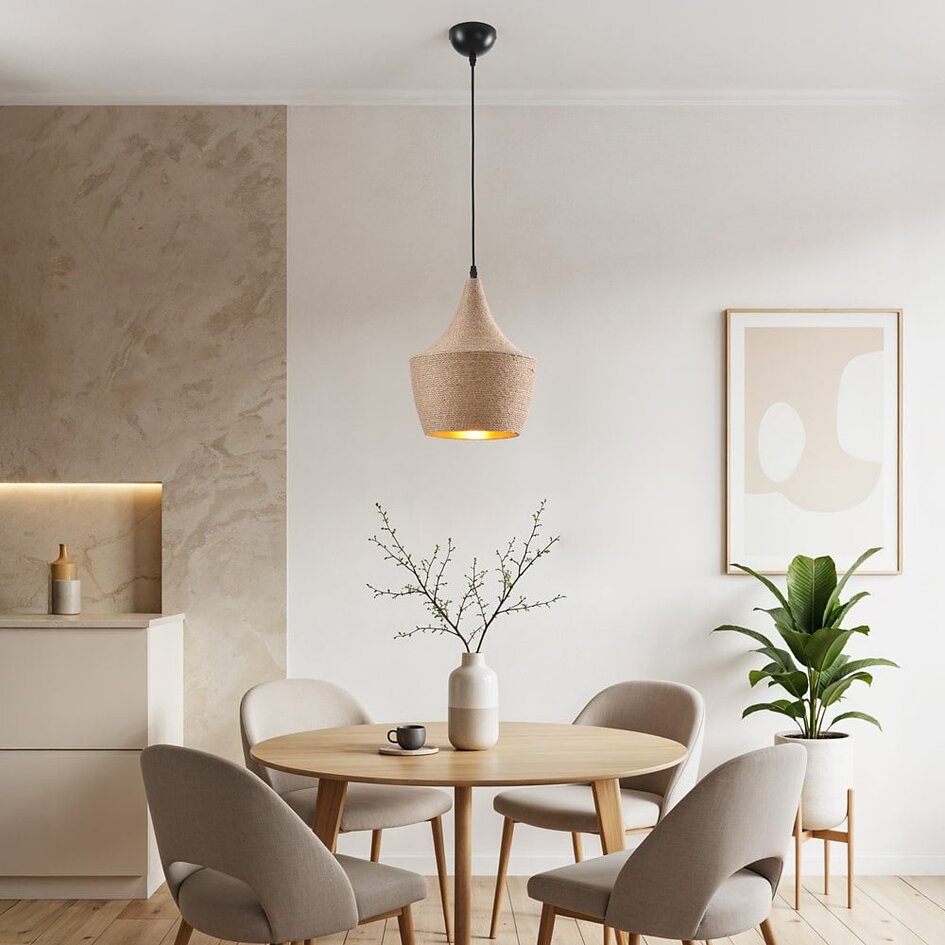 Lampe suspendue avec corde - Laos