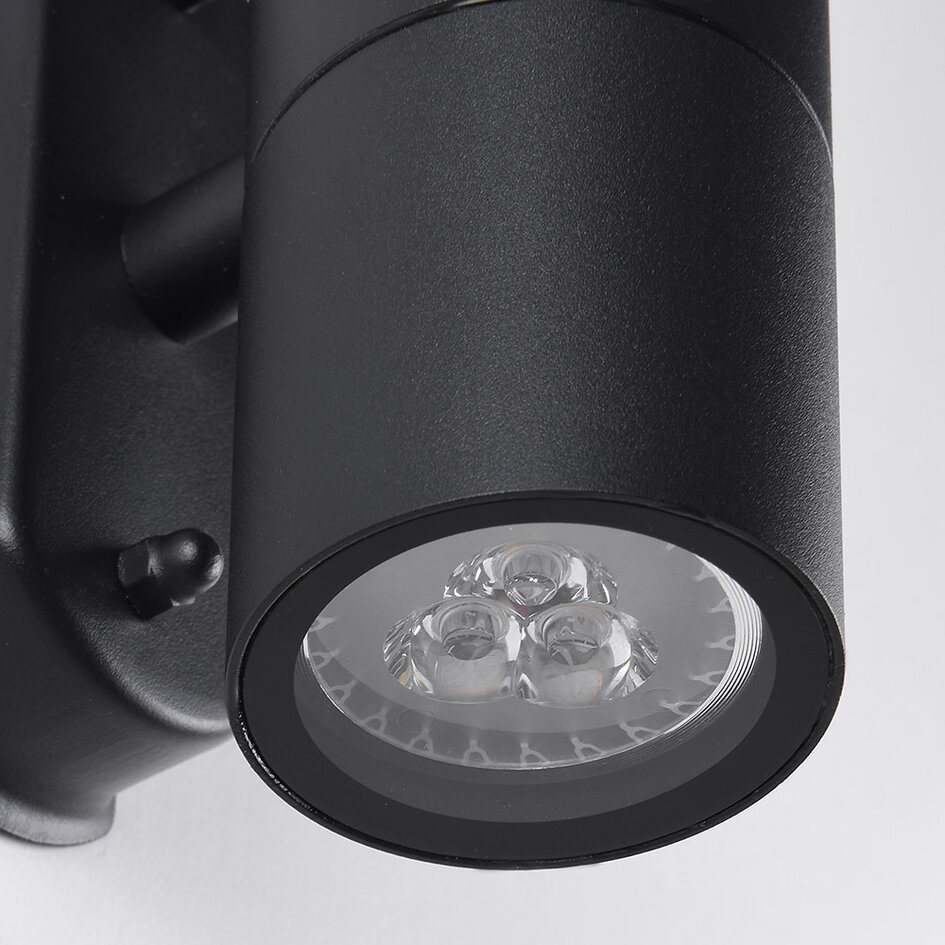 Applique murale ronde Olivia noire - 2 lampes