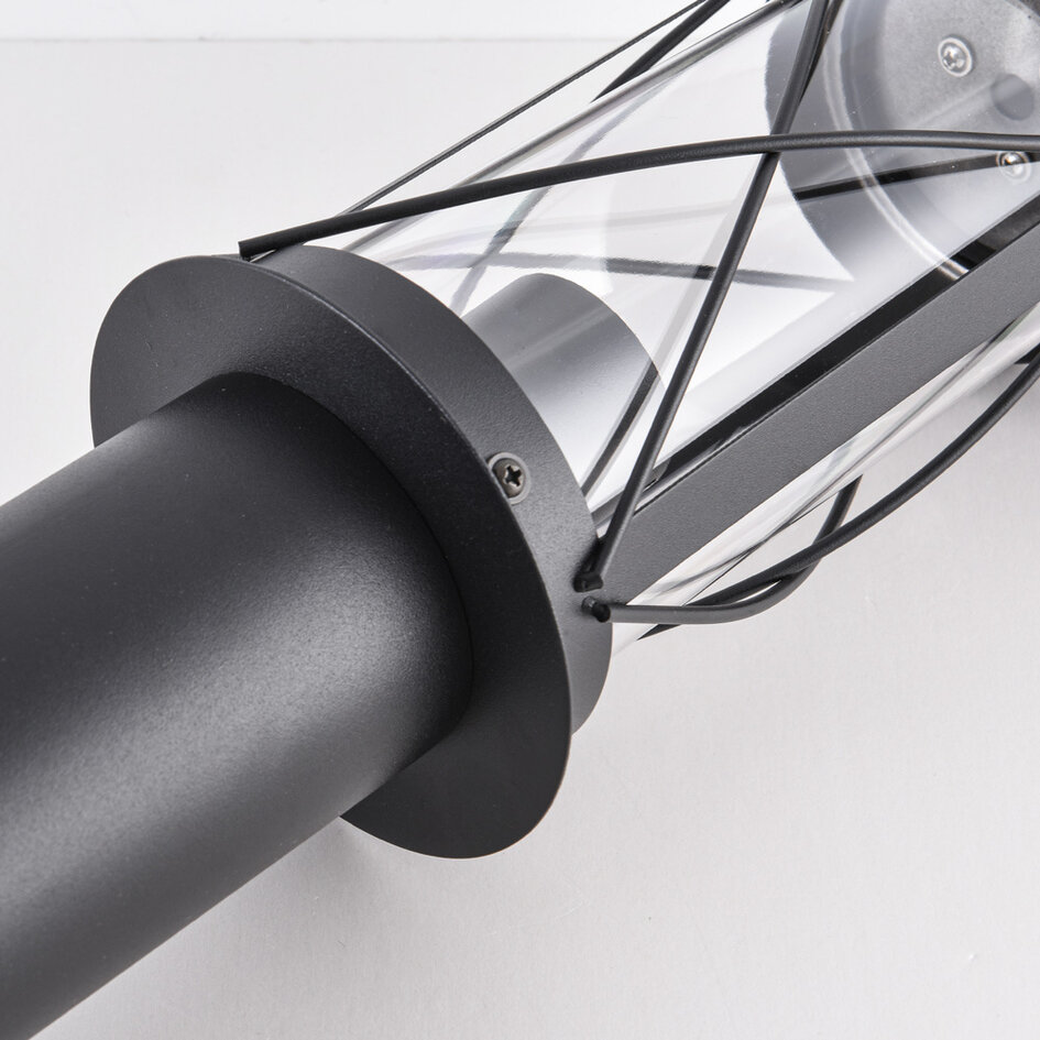 Lampadaire extérieur noir rustique Lucia - 80 cm