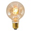 Ampoule spirale horizontale 5W XL, 1800K, verre ambré Ø95 - dimmable