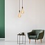 Suspension doré avec ampoule XXL de 8,5W à 10W, verre ambré, 2000K, Ø160