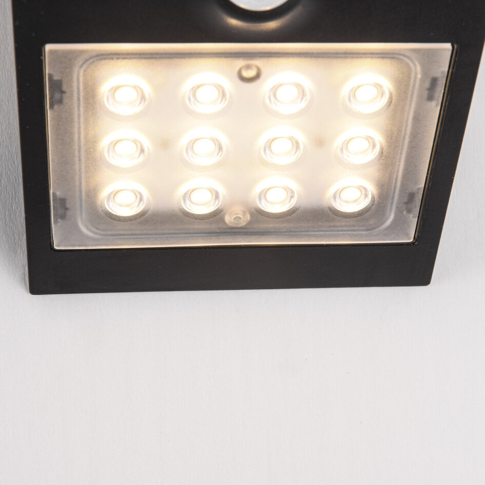 Applique solaire Alien 1,5W à détecteur - noir