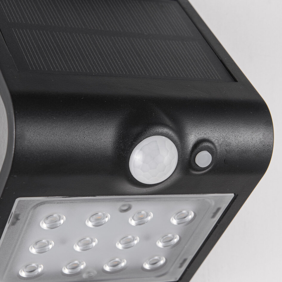 Applique solaire Alien 1,5W à détecteur - noir