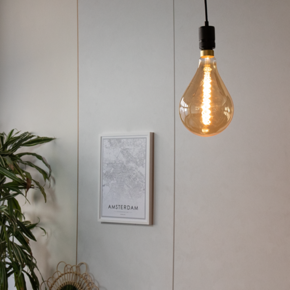 Pendentif industriel noir mat