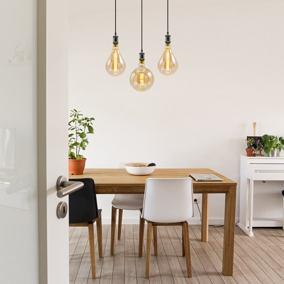 Ampoule à double pont 10W XXXL, 2000K, verre ambré Ø200 - dimmable