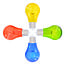 Lot d'ampoules assorties en 4 couleurs à grande coque
