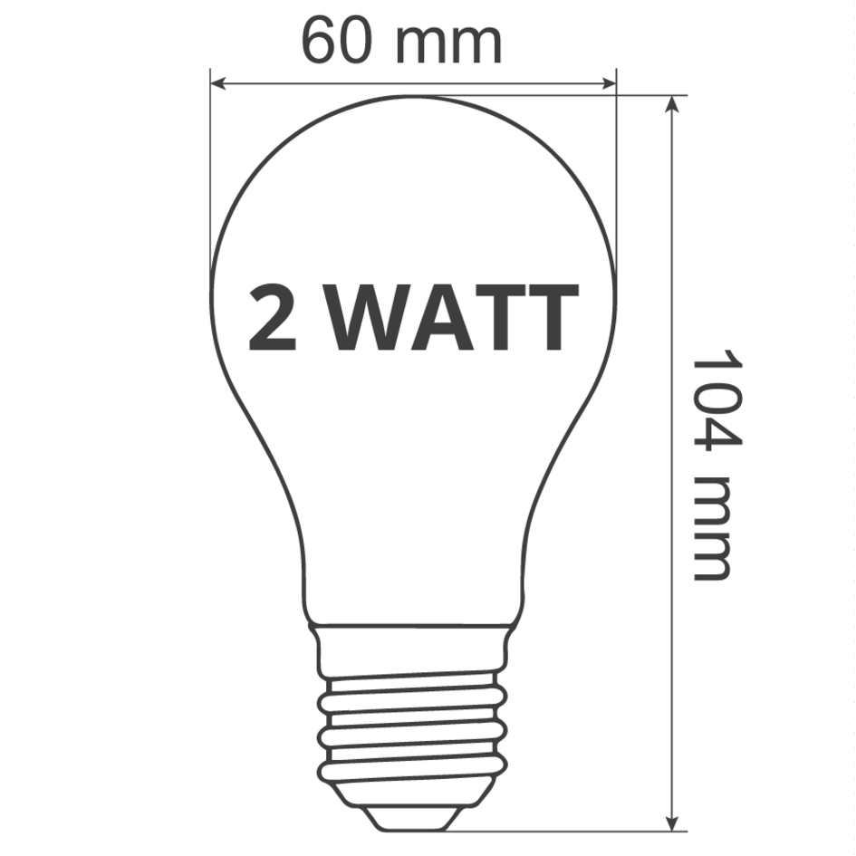 Ampoules LED blanc chaud avec grande enveloppe opaque, Ø60