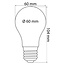 Ampoule guinguette LED  bleue,2 & 5 watts, grande enveloppe, Ø60