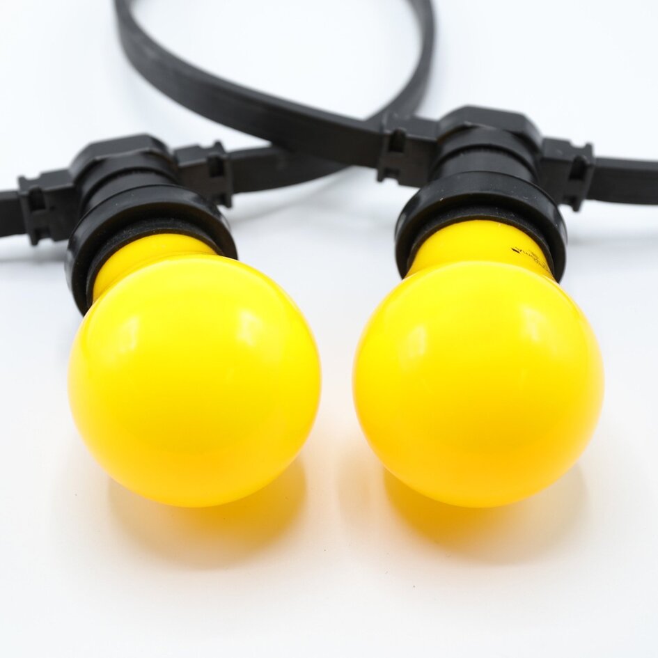 Ampoule LED guinguette jaune, 2 & 5 watts, grande enveloppe, Ø60