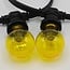 Ampoules jaunes 1 watt à grande coque transparente Ø60 mm