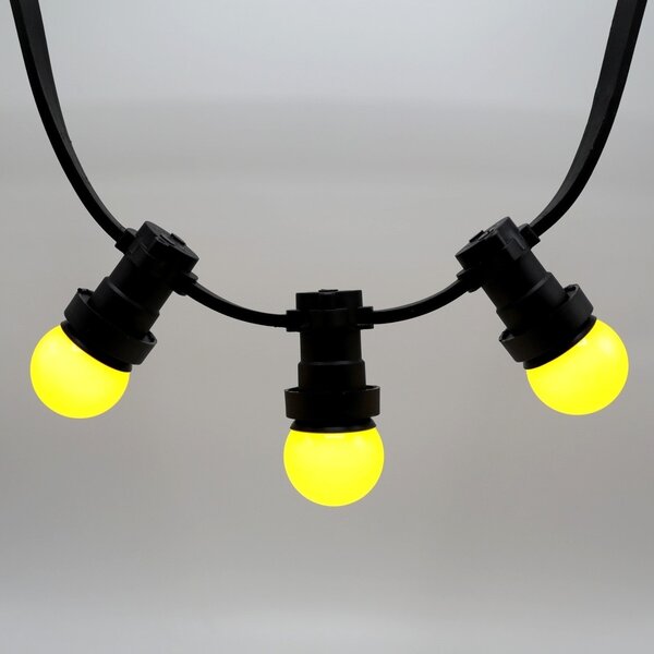 Ampoule sphérique jaune 1 watt à coque standard Ø45 mm