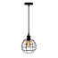 Lampe suspendue Hugo avec lampe spirale 5W, verre ambré, 1800K, Ø60