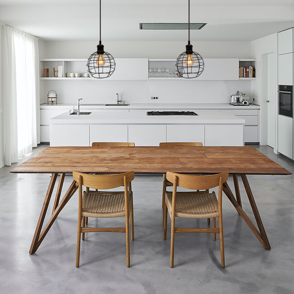 Lampe suspendue Hugo avec lampe spirale 5W, verre ambré, 1800K, Ø60