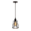 Lampe suspendue Diego avec lampe spirale 5W, verre ambré, 1800K, Ø95