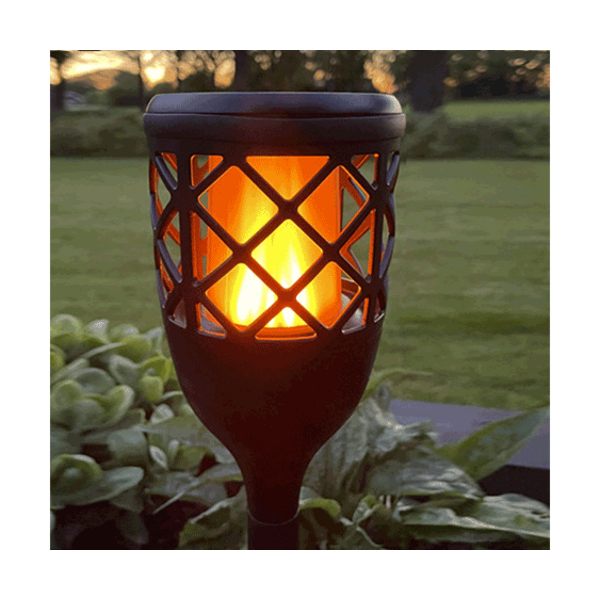Torche de jardin solaire Torch 2W à effet de flamme