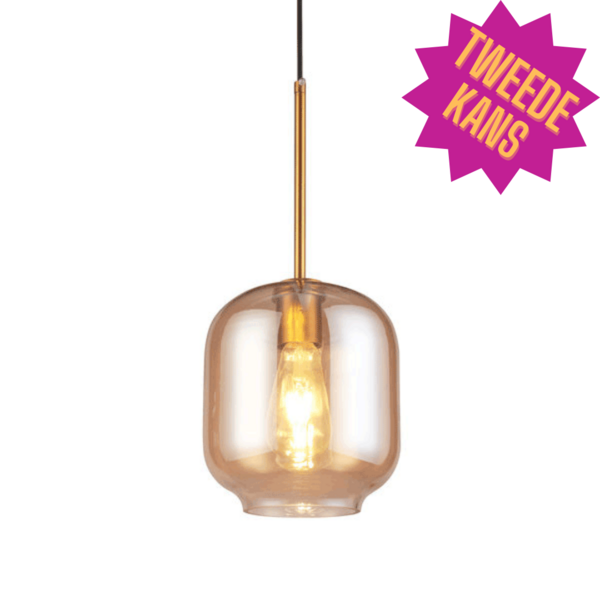 2ème chance : Lampe suspendue Venise en verre ambré