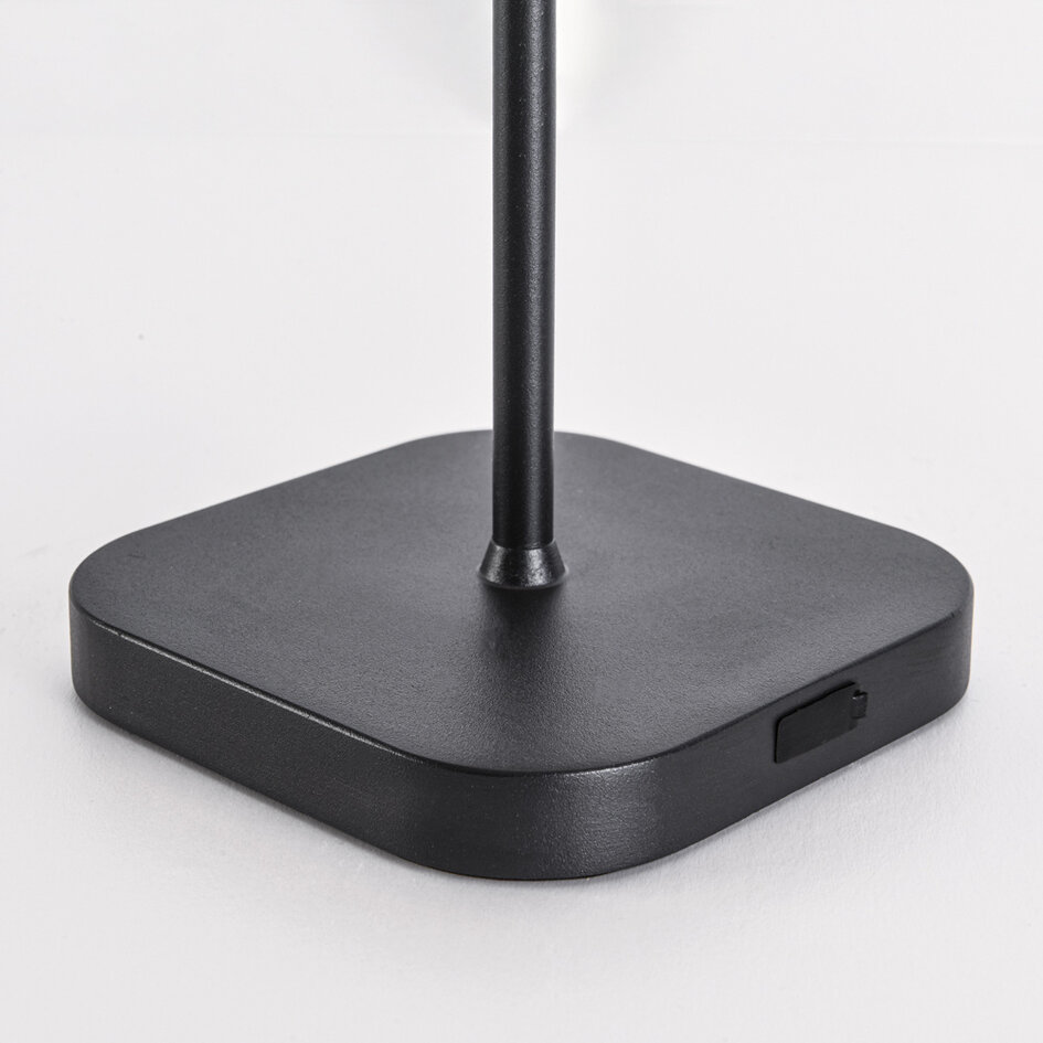 Lampe de table rechargeable et dimmable Mylo - noir mat