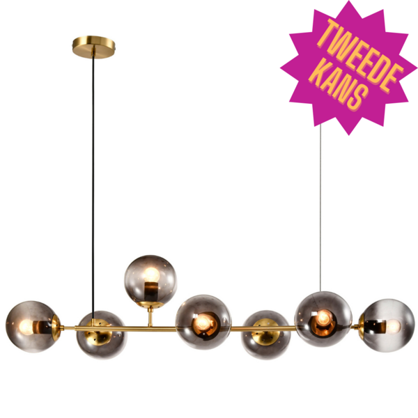 2ème chance : Lampe suspendue design Sette avec verre fumé