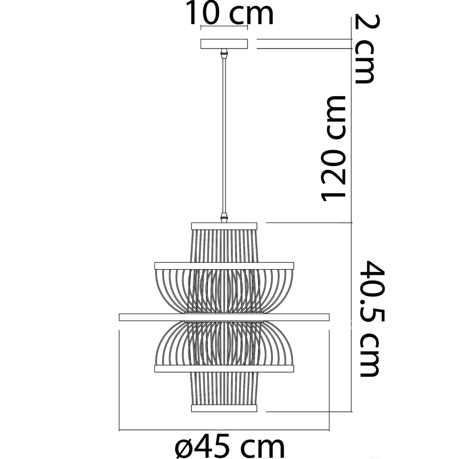 2ème chance : Lampe suspendue en bambou Kyoto