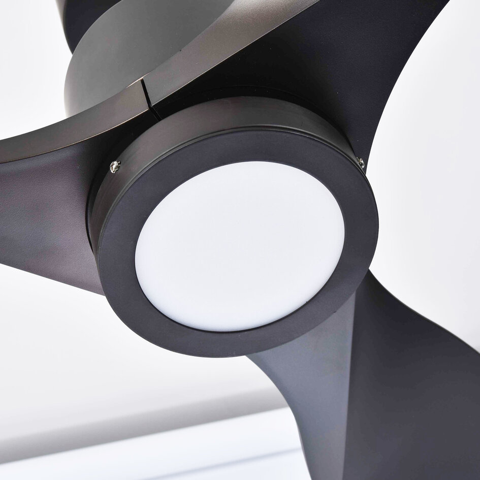 Seconde chance : Ventilateur de plafond Mees 3 pales avec LED, noir