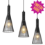 2ème chance : Lampe suspendue métal noir 3 lumières Sofia