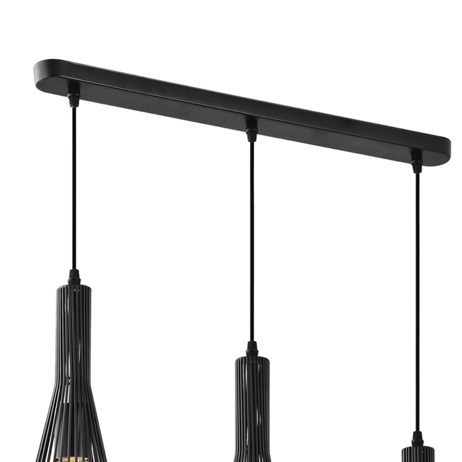 2ème chance : Lampe suspendue métal noir 3 lumières Sofia