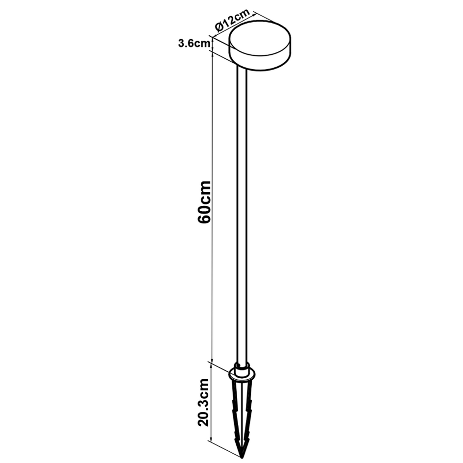 Lampadaire d'extérieur moderne avec piquet de terre - Tyra
