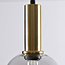 Lampe suspendue Imme avec verre fumé, 3-lumières - or