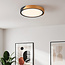 Plafonnier dimmable avec détail en bois Jano - noir