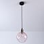 Suspension Verona - globe goutte en verre rosé