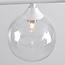 Lampe suspendue Aster avec cadre blanc et boules en verre transparent