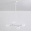 Suspension Asun 4 lumières - cadre blanc avec globes transparents
