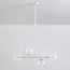 Suspension Asun 4 lumières - cadre blanc avec globes transparents