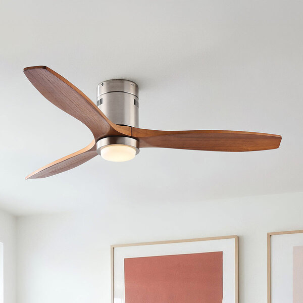 Ventilateur de plafond avec pales en érable et LED dimmable - Linnu