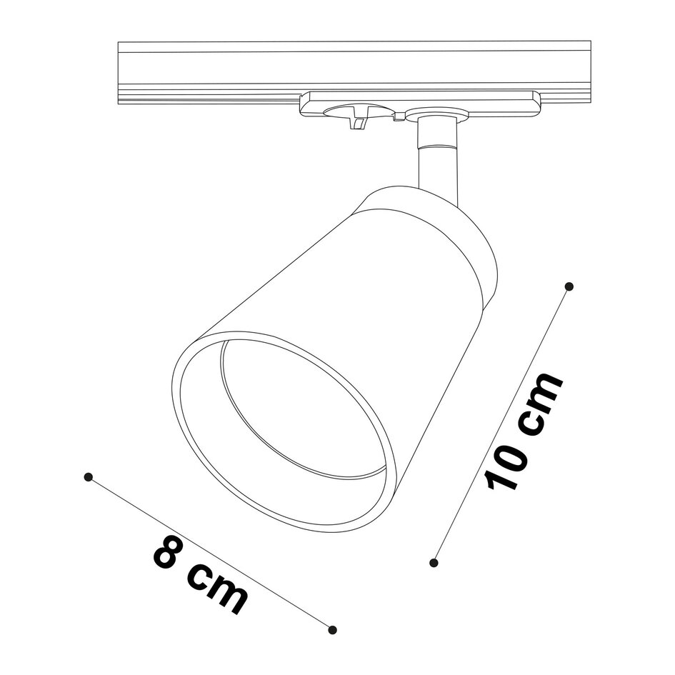 Système de rail monophasé design 3 mètres - Jula doré