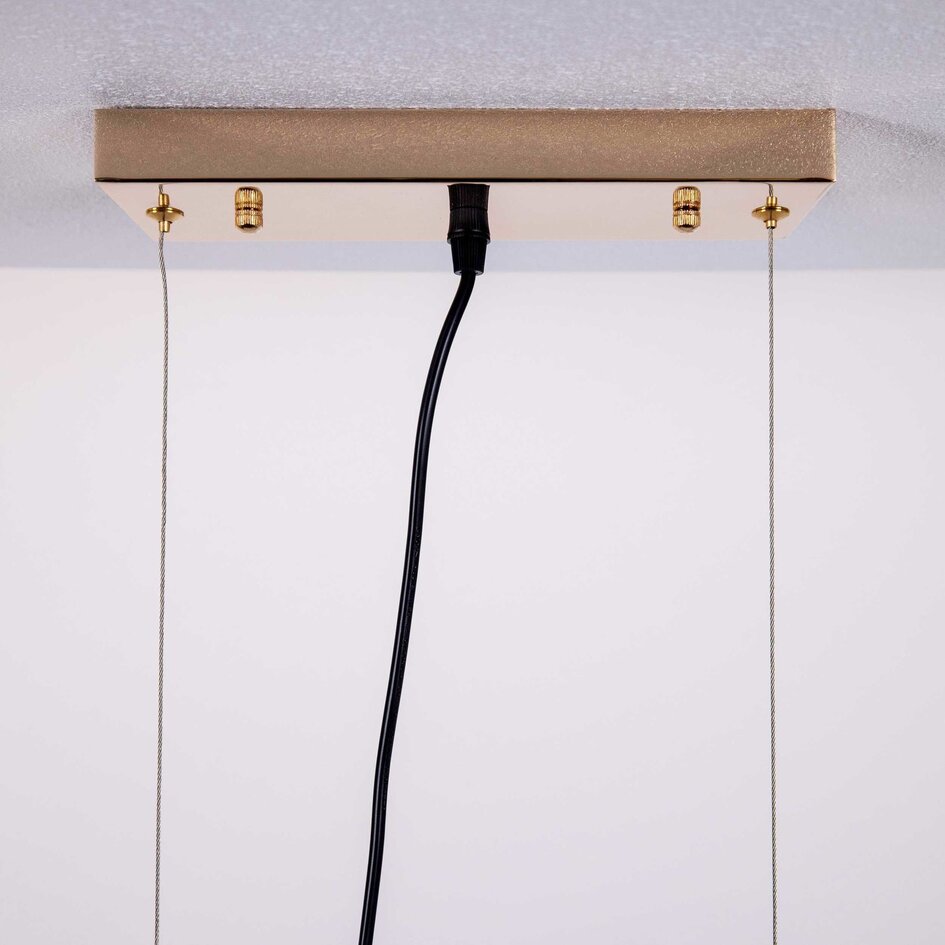 2ème chance : Lampe suspendue de luxe 16 lumières en verre ambré - Sunita