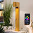 Lampe socle intelligente aspect bois 50 cm (Philips Hue alternative) - Simone