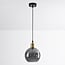 Suspension Verona 1 lumière - verre fumé rond