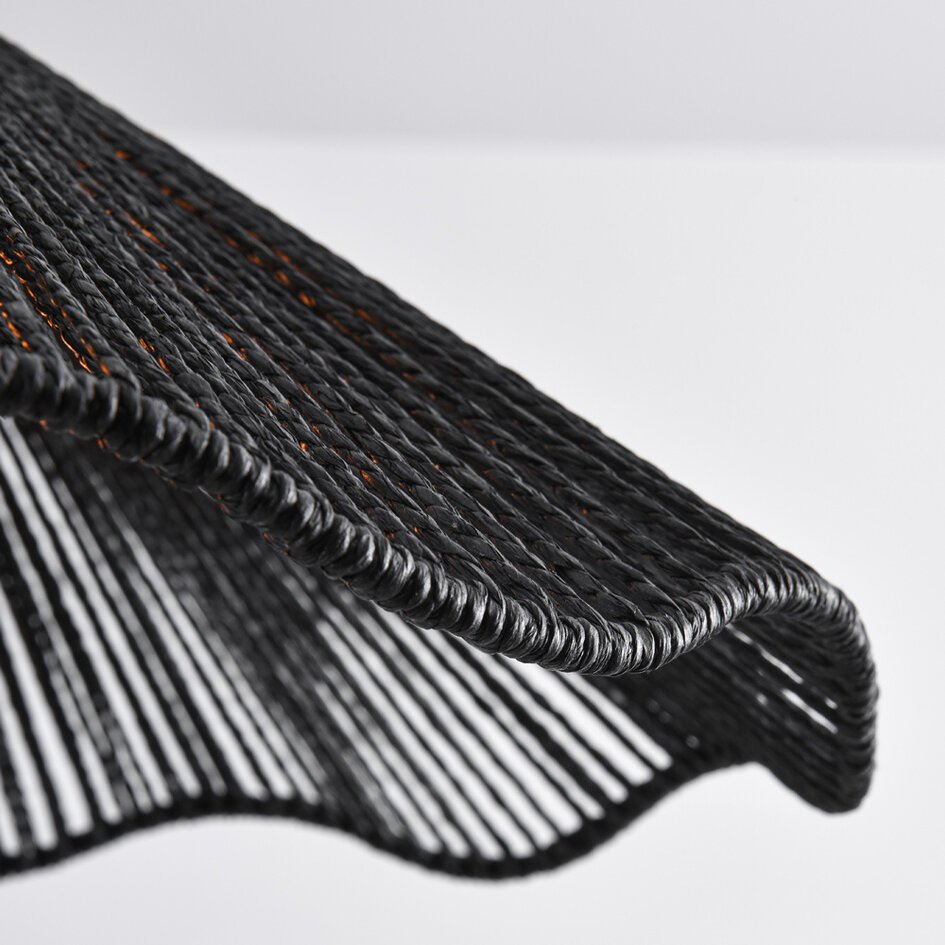 Lampe suspendue noire avec corde tressée - Artigo