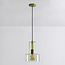 Lampe suspendue Rurka or avec verre vert